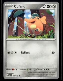 Cufant SV09: Journey Together 109/159 NM Pokemon TCG | Buy 10 Get 10 Free - Image 1