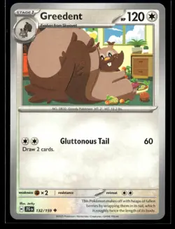 Greedent SV09: Journey Together 132/159 NM Pokemon TCG | Buy 10 Get 10 Free - Image 1