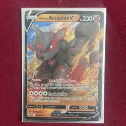 Pokemon TCG Hisuian Arcanine v Silver Tempest Holo Ultra Rare Card 090/195 - Image 1