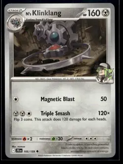 N's Klinklang SV09: Journey Together 105/159 NM Pokemon TCG | Buy 10 Get 10 Free - Image 1