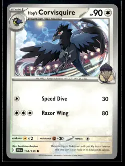 Hop's Corvisquire SV09: Journey Together 134/159 NM Pokemon TCG | Buy 10 Get 10 - Image 1