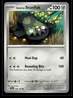 Galarian Stunfisk SV09: Journey Together 106/159 NM Pokemon TCG | Buy 10 Get 10 - Image 1