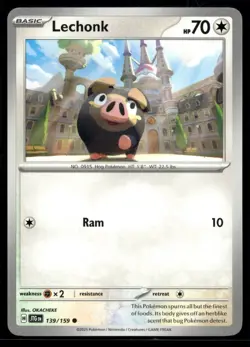 Lechonk SV09: Journey Together 139/159 NM Pokemon TCG | Buy 10 Get 10 Free - Image 1