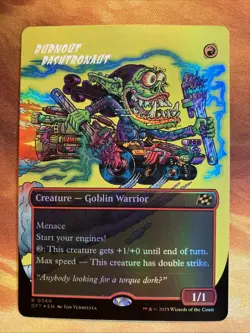 MTG Foil Borderless Burnout Bashtronaut Aetherdrift Rare Near-Mint!! - Image 1