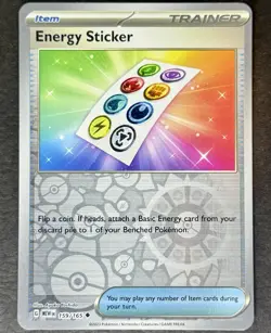 Energy Sticker 159/165 Reverse Holo Scarlet & Violet 151 Pokemon Card TCG NM+ - Image 1