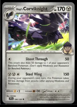 Hop's Corviknight SV09: Journey Together 108/159 NM Pokemon TCG | Buy 10 Get 10 - Image 1