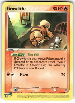 Growlithe 65/100 Common Sandstorm Pokemon NM - Image 1