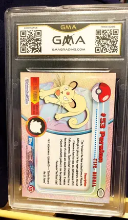 1999 Pokemon Topps Series 1 Persian #53 GMA 10 GEM MINT - Image 2