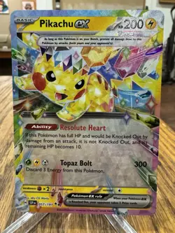 Pokemon TCG Pikachu EX Surging Sparks 57/191 NM Condition - Image 1