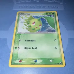 Pokemon TCG Chikorita Unseen Forces 51/115 Reverse Holo Common Basic 2005 ENG - Image 4