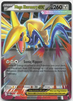 Mega Skarmory ex 055/088 Double Rare Perfect Order Pokemon Near Mint - Image 1