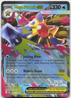 Mega Starmie ex 021/088 Double Rare Perfect Order Pokemon Near Mint - Image 1
