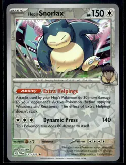 Hop's Snorlax SV09: Journey Together 117/159 NM Pokemon TCG | Buy 10 Get 10 Free - Image 1