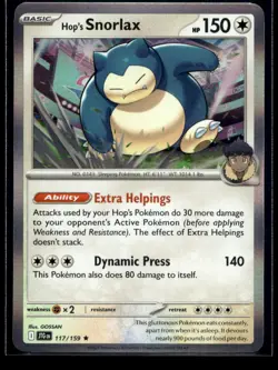 Hop's Snorlax SV09: Journey Together 117/159 NM Pokemon TCG | Buy 10 Get 10 Free - Image 1