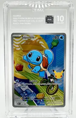 2026 POKEMON PROMO FIRST PARTNER ILLUSTRATION COLLECTION #039 SQUIRTLE TAG 10 - Image 1
