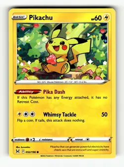 Pikachu 052/196 Common Lost Origin Pokemon - Image 1