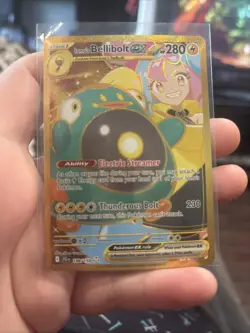 Pokemon Iono's Bellibolt ex Hyper Rare 188/159 SV09: Journey Together Holo NM - Image 1