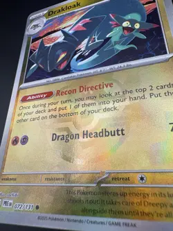 Drakloak (Master Ball) 072/131 Common Prismatic Evolutions Pokemon Near Mint - Image 3