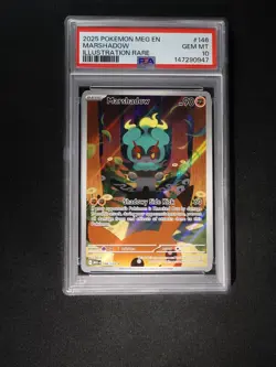 POKEMON 2025 MEG EN-MEGA EVOLUTION ILLUSTRATION RARE #146 MARSHADOW PSA 10 - Image 1