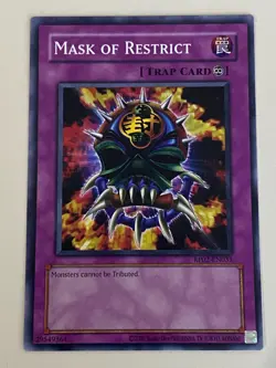 Yugioh - Mask of Restrict - NM - Plus Free Holographic Card - Image 1