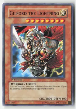 Yugioh - Gilford the Lightning SDRL-EN006 1st Edition - Structure Deck: Rise of - Image 1