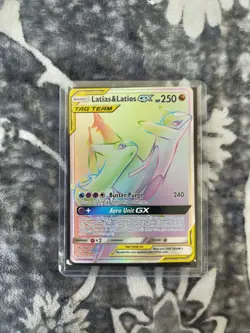 Pokemon Latias & Latios GX TCG Team Up Holo Card 190/181 Rainbow Secret Rare - Image 1