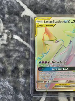 Pokemon Latias & Latios GX TCG Team Up Holo Card 190/181 Rainbow Secret Rare - Image 2