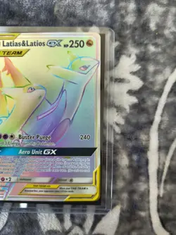 Pokemon Latias & Latios GX TCG Team Up Holo Card 190/181 Rainbow Secret Rare - Image 3