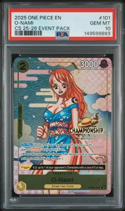 PSA 10 O-Nami 101 One Piece Championship CS 25-26 Event Pack Promo ONE PIECE - Image 1