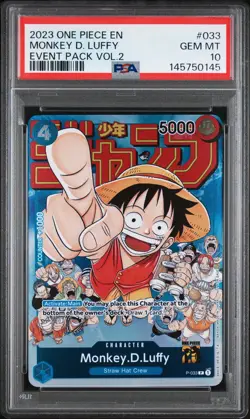 PSA 10 Monkey D. Luffy P-033 One Piece Promos Event Pack Vol.2 ONE PIECE - Image 1