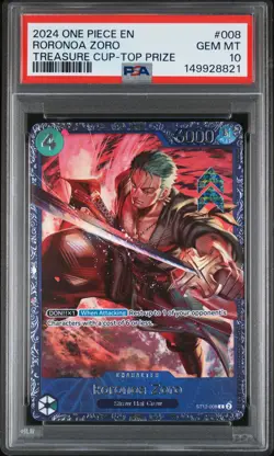 PSA 10 Roronoa Zoro ST12-008 One Piece Promo Treasure Cup Top 64 ONE PIECE - Image 1
