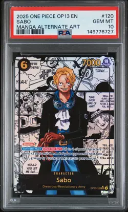 PSA 10 Sabo OP13-120 Manga Alternate Art English ONE PIECE - Image 1