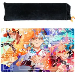 Ace & Yamato & Monkey D Luffy One Piece Playmat With Zones TCG Play Mat + Bag - Image 1