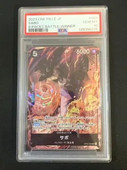 One Piece TCG PSA 10 SABO OP04-083 SR - 2023 JAP JAPANESE WINNER - Image 1