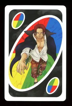 Red Hair Shanks WILD Card ONE PIECE Mattel Orig Japanese UNO Card Near Mint - Image 1
