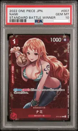 Nami One Piece 2022 Foil Standard Battle Winner Promo Japanese ST01-007 C PSA 10 - Image 1