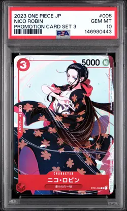 Nico Robin 008 Promotion Card Set 3 One Piece Promos One Piece Japanese PSA 10 - Image 1