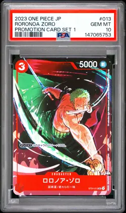 Roronoa Zoro 013 Promotion Card Set 1 One Piece Promos One Piece Japanese PSA 10 - Image 1
