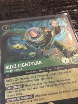 Disney Lorcana Wilds Unknown Legendary Foil Buzz Lightyear Jungle Ranger 91/204 - Image 2