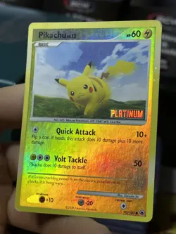 Pikachu 70/100 Majestic Dawn 2008 Reverse Platinum Holo Pokemon Card TCG - Image 4