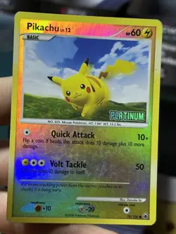 Pikachu 70/100 Majestic Dawn 2008 Reverse Platinum Holo Pokemon Card TCG - Image 5