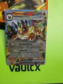 Pokemon TCG Flareon EX Prismatic Evolutions Card 14/131 Double Rare Near Mint - Image 1