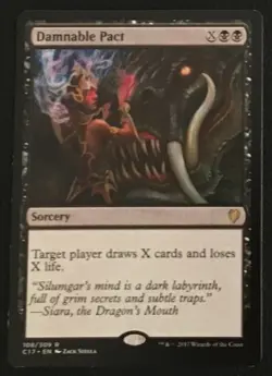 Damnable Pact Commander 2017 Magic The Gathering MTG Near Mint - Image 1