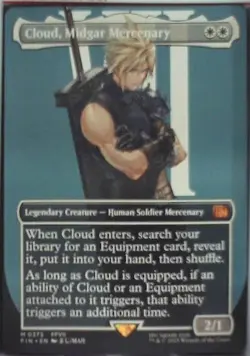 Cloud, Midgar Mercenary (Borderless) - FINAL FANTASY: #375, MTG Nm C252 - Image 1