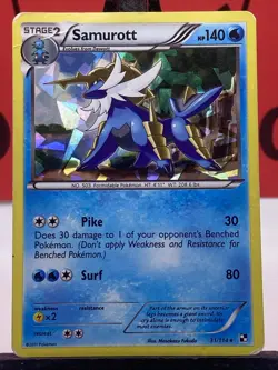 Samurott 31/114 Cracked Ice Holo Rare Pokemon TCG 2011 MP - Image 3