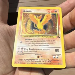 Pokemon TCG Moltres Holo 12/62 1999 Wizards Base Set English Card - Image 1