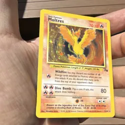 Pokemon TCG Moltres Holo 12/62 1999 Wizards Base Set English Card - Image 2