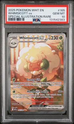 PSA 10 WHIMSICOTT EX 165/086 SPECIAL ILLUSTRATION RARE WHITE FLARE POKEMON 🍃 - Image 1