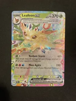 Pokemon TCG Leafeon EX Prismatic Evolution Double Rare 006/131 NM Card - Image 1