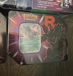 Pokemon Team Rocket Tin Set of 3 + 2022 Fall Collectors Chest NEW / SEALED !! - Image 5